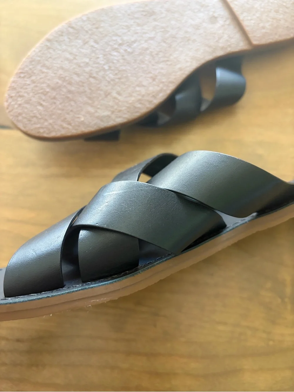 Madewell The Boardwalk Woven Slide Sandals in Black Size 10